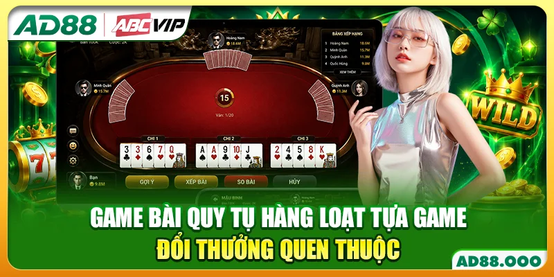 Game bài quy tụ hàng loạt tựa game đổi thưởng quen thuộc 